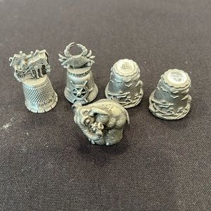 Pewter Souvenir Thimbles -bundle 5